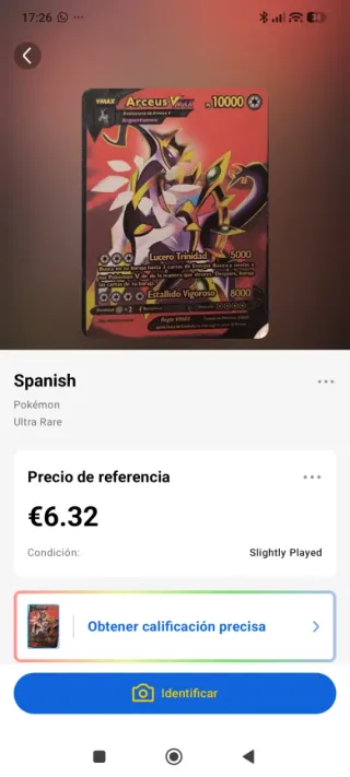 Cada carta tiene su precio en foto Carta Pokémon C