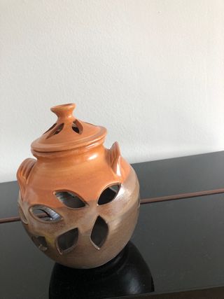 Jarrón Decorativo Cerámica con Velas