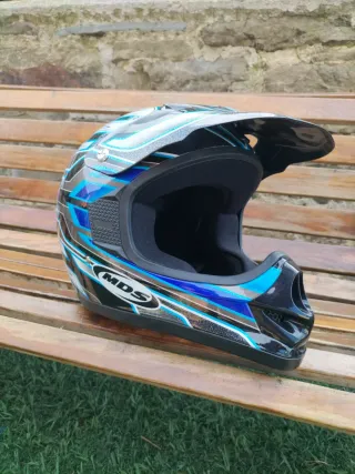 Casco de Cross MDS Negro y Azul