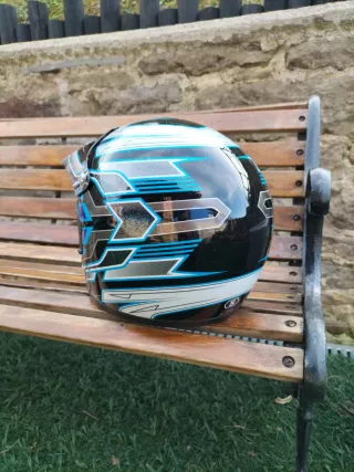 Casco de Cross MDS Negro y Azul