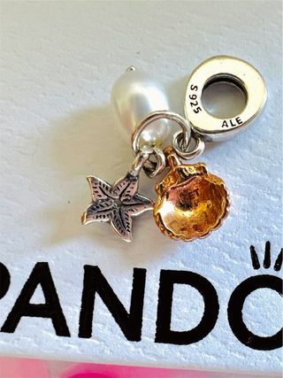 Pandora Charm Marino Perla Caracola Estrella