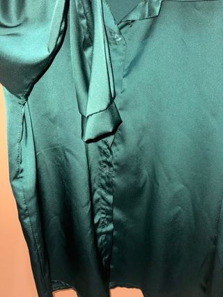 Camicia effetto raso verde