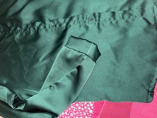 Camicia effetto raso verde