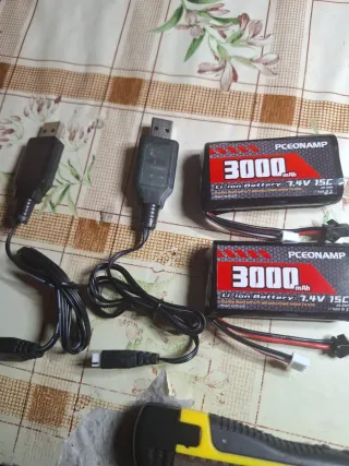 2 Baterías RC Li-ion 7.4V 15C 3000mAh