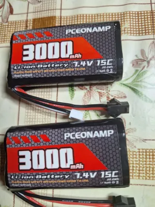 2 Baterías RC Li-ion 7.4V 15C 3000mAh