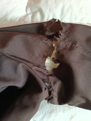 Abrigo de piel marrón