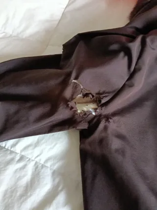 Abrigo de piel marrón