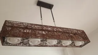 Lámparas de techo tejida marrón