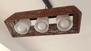 Lámparas de techo tejida marrón