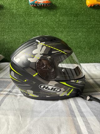 Casco Moto HJC Camuflaje Negro Amarillo