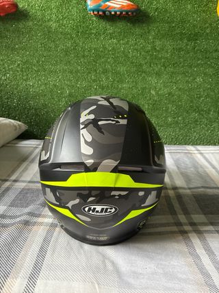 Casco Moto HJC Camuflaje Negro Amarillo