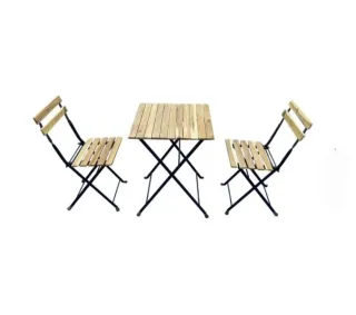 Conjunto Balcón Mesa y Sillas Madera