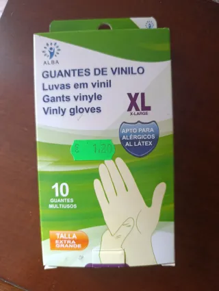 Guantes de Vinilo ALBA Talla XL (10 uds)