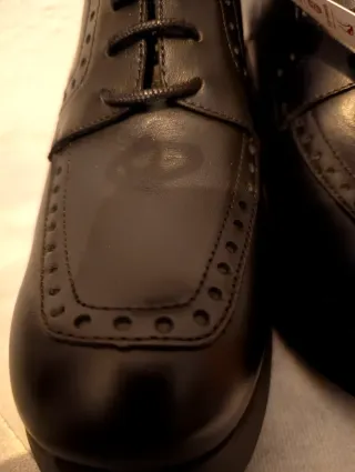 Zapatos Wonders de piel negros