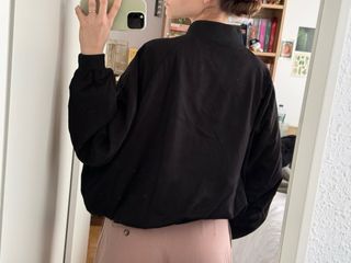 Chaqueta bomber oversize negra