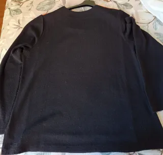 Maglina nera/arancio con strass Made in Italy XL