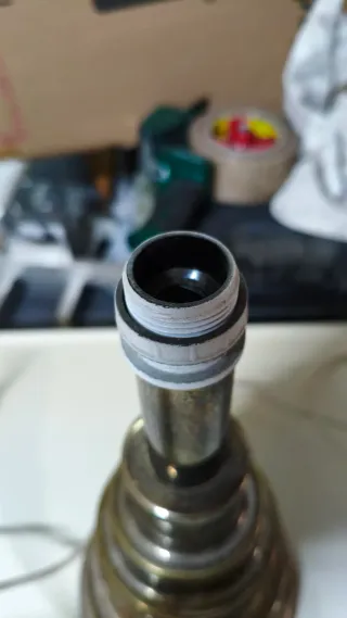 Lampada da tavolo ottone design futurista