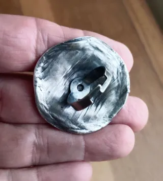 Anillo plata maciza ajustable grande.