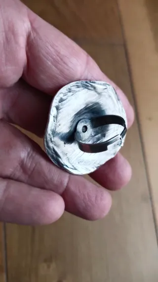 Anillo plata maciza ajustable grande.