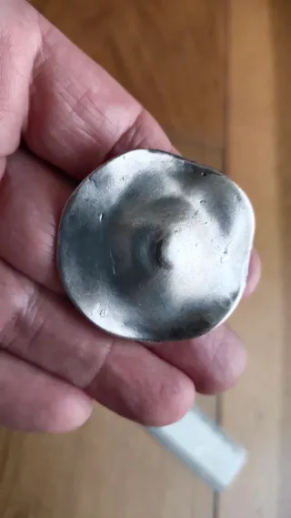 Anillo plata maciza ajustable grande.