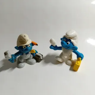 Lote Figuras PVC Schleich Pitufos Vintage