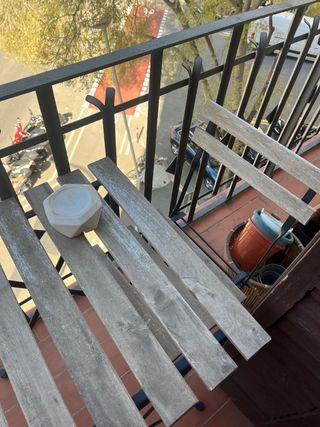 Tavolo e 2 Sedie da Giardino in Legno