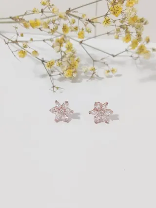 Pendientes Pandora Flor Oro Rosa