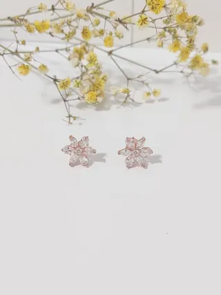 Pendientes Pandora Flor Oro Rosa