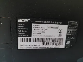 Monitor Acer Negro y Naranja