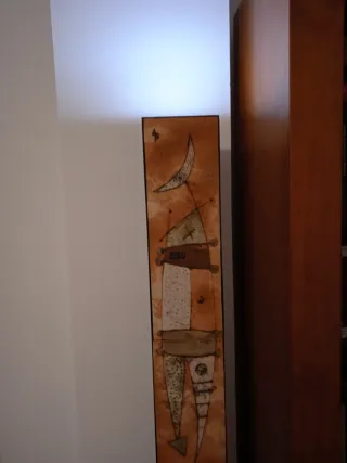 Lámpara de pie salón rústica cerámica