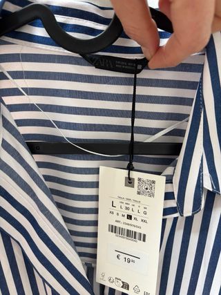 Camicia a righe da donna taglia L