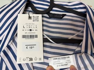 Camicia a righe da donna taglia L