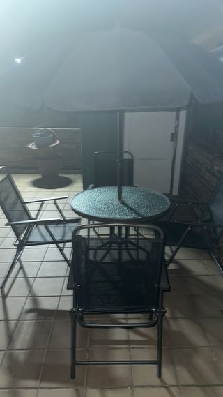 Mesa y 4 Sillas Jardín Outsunny