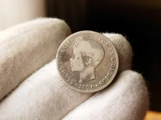 Moneda Plata 50 céntimos 1896 Alfonso XIII