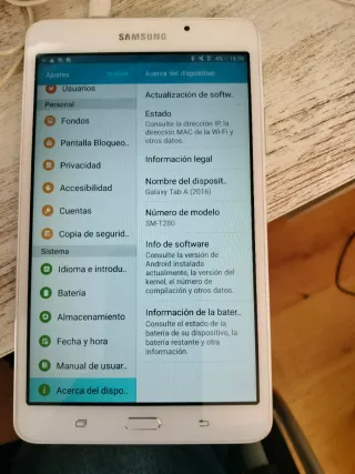 Samsung Galaxy Tab A 2016 SM-T280 7 Blanca
