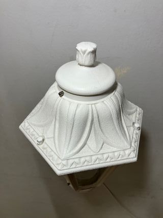 Lampada parete lanterna resina bianco IP55