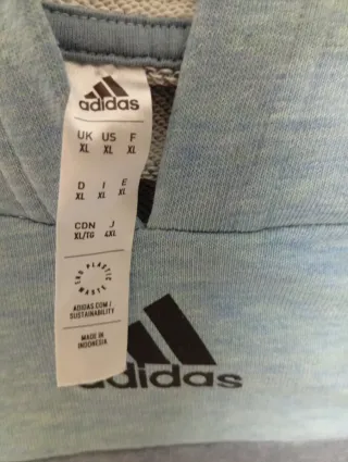 Sudadera Adidas Hombre Talla XL Azul/Gris