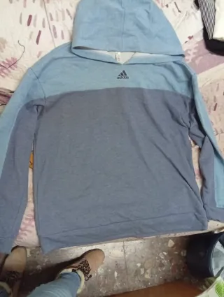 Sudadera Adidas Hombre Talla XL Azul/Gris