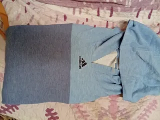 Sudadera Adidas Hombre Talla XL Azul/Gris