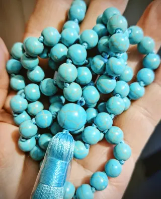 Mala Howlite Pietra Blu/Turchese