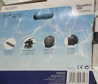 Bomba Monobloc Monofásica Arena de vidrio filtrant