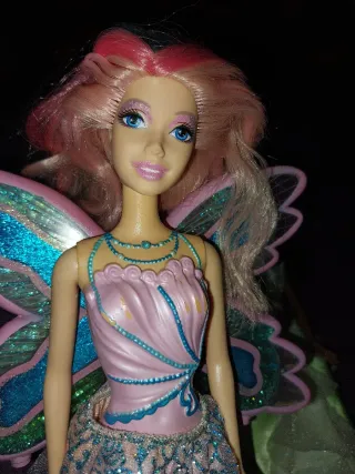 Lote Muñecas Tiana y Barbie Mariposa