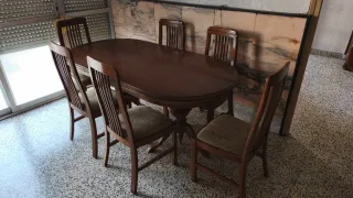 Mesa de comedor extensible madera.