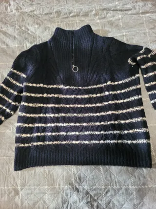 Jersey de rayas azul y blanco