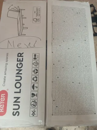 Keter Jaipur-Tumbona de Jardín Plegable con cojín