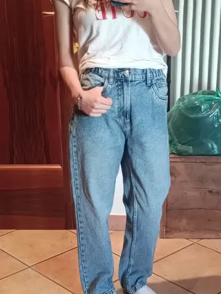 Jeans blu vita alta