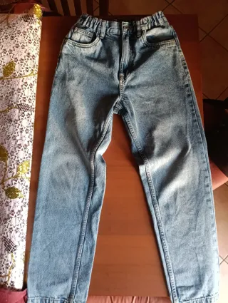 Jeans blu vita alta