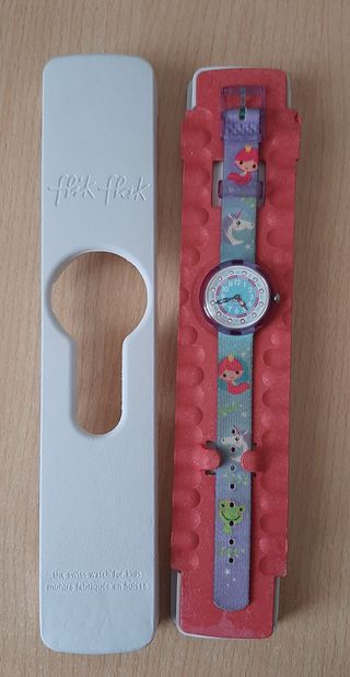 Reloj Infantil Swatch Flik Flak Unicornio Sirena