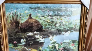 2 Cuadros Vintage con Marco Dorado