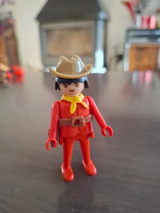 Playmobil figura con sombrero azul
